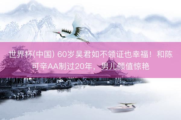 世界杯(中国) 60岁吴君如不领证也幸福！和陈可辛AA制过20年，男儿颜值惊艳