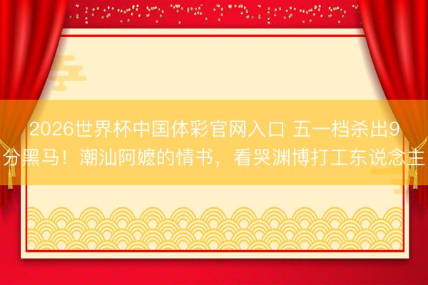 2026世界杯中国体彩官网入口 五一档杀出9分黑马！潮汕阿嬷的情书，看哭渊博打工东说念主