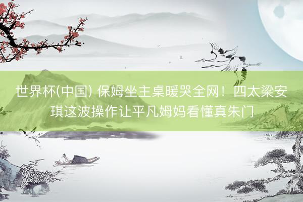 世界杯(中国) 保姆坐主桌暖哭全网！四太梁安琪这波操作让平凡姆妈看懂真朱门