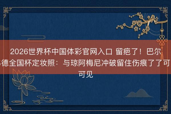 2026世界杯中国体彩官网入口 留疤了！巴尔韦德全国杯定妆照：与琼阿梅尼冲破留住伤痕了了可见