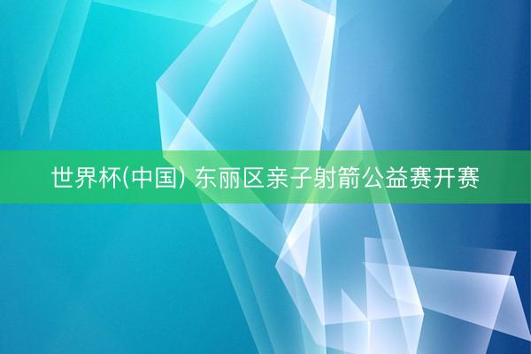 世界杯(中国) 东丽区亲子射箭公益赛开赛