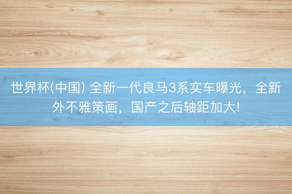 世界杯(中国) 全新一代良马3系实车曝光，全新外不雅策画，国产之后轴距加大!